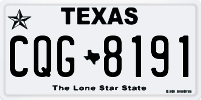 TX license plate CQG8191