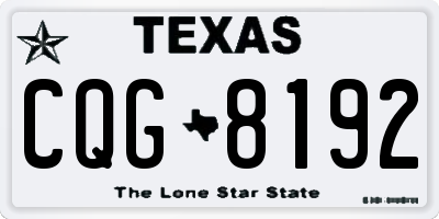TX license plate CQG8192