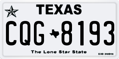 TX license plate CQG8193