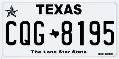 TX license plate CQG8195