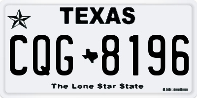 TX license plate CQG8196