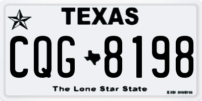 TX license plate CQG8198