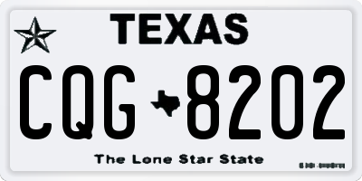 TX license plate CQG8202