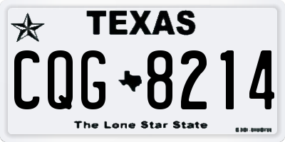 TX license plate CQG8214