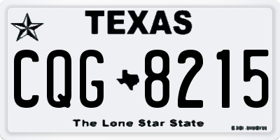 TX license plate CQG8215