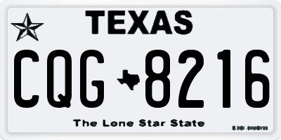 TX license plate CQG8216