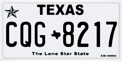 TX license plate CQG8217