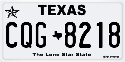 TX license plate CQG8218