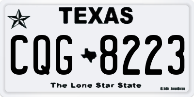 TX license plate CQG8223