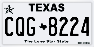 TX license plate CQG8224