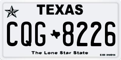 TX license plate CQG8226