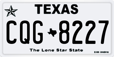 TX license plate CQG8227