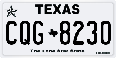 TX license plate CQG8230
