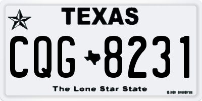 TX license plate CQG8231