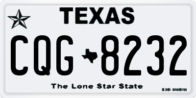 TX license plate CQG8232