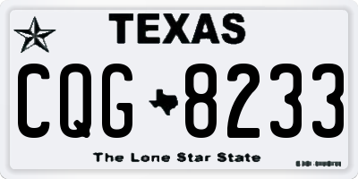 TX license plate CQG8233