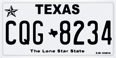 TX license plate CQG8234