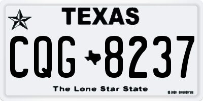 TX license plate CQG8237