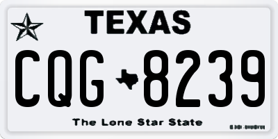 TX license plate CQG8239