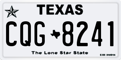 TX license plate CQG8241