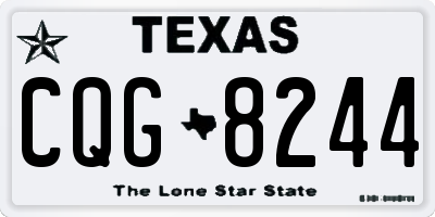 TX license plate CQG8244
