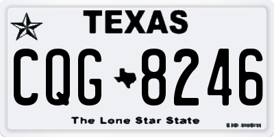 TX license plate CQG8246