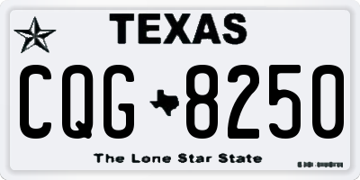 TX license plate CQG8250