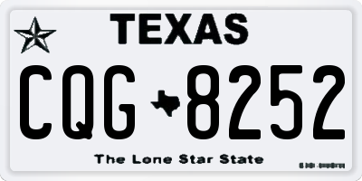 TX license plate CQG8252