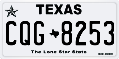 TX license plate CQG8253