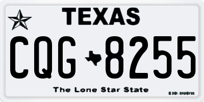 TX license plate CQG8255