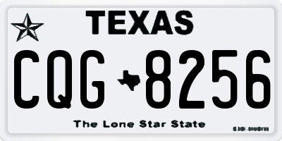 TX license plate CQG8256