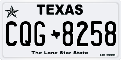 TX license plate CQG8258