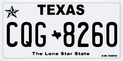 TX license plate CQG8260