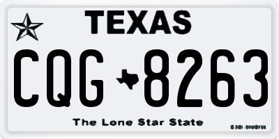 TX license plate CQG8263