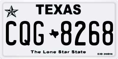 TX license plate CQG8268
