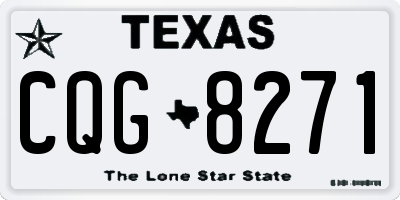 TX license plate CQG8271