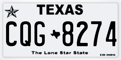 TX license plate CQG8274