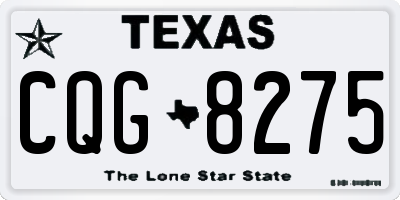 TX license plate CQG8275