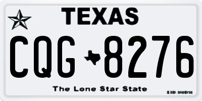 TX license plate CQG8276