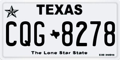 TX license plate CQG8278