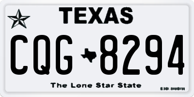 TX license plate CQG8294