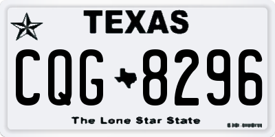 TX license plate CQG8296