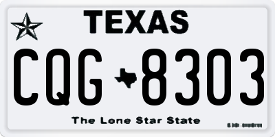 TX license plate CQG8303