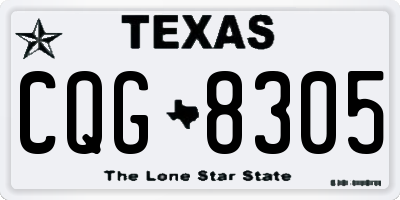 TX license plate CQG8305
