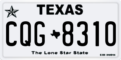 TX license plate CQG8310