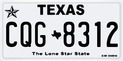 TX license plate CQG8312