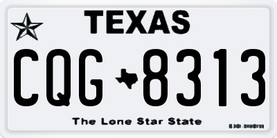 TX license plate CQG8313