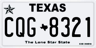 TX license plate CQG8321