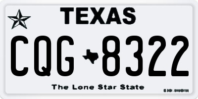 TX license plate CQG8322
