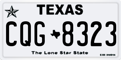 TX license plate CQG8323